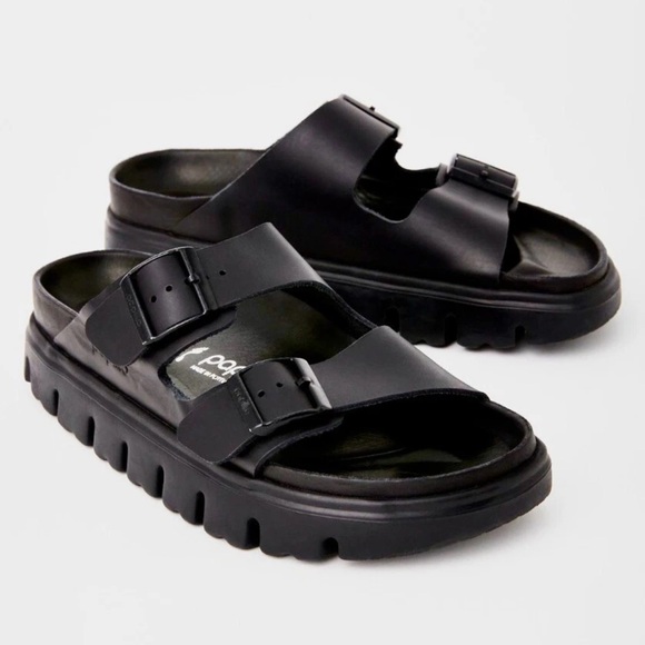 Free People Birkenstock Papillio Arizona Exquisite Chunky Sandal Black - Picture 3 of 9